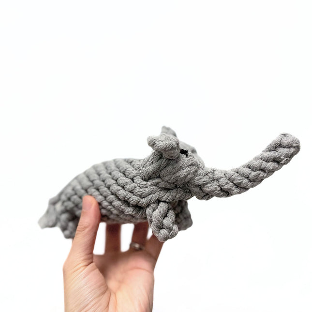 Ella the Elephant Rope Toy by Knotty Pawz