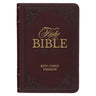 KJV Holy Bible, Mini Pocket Size, Faux Leather Red Letter Edition - Ribbon Marker, King James Version, Burgundy
