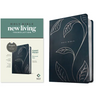 NLT Personal Size Giant Print Bible, Filament Enabled (Leatherlike, Navy Vines, Red Letter)