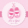 It's a Girl! A Baby Shower Guest Book: A Cute Pink Baby Shoes Themed Guest Book for Girls with Sign-In Pages, Wishes & Memories, Gift Log & Photo Page