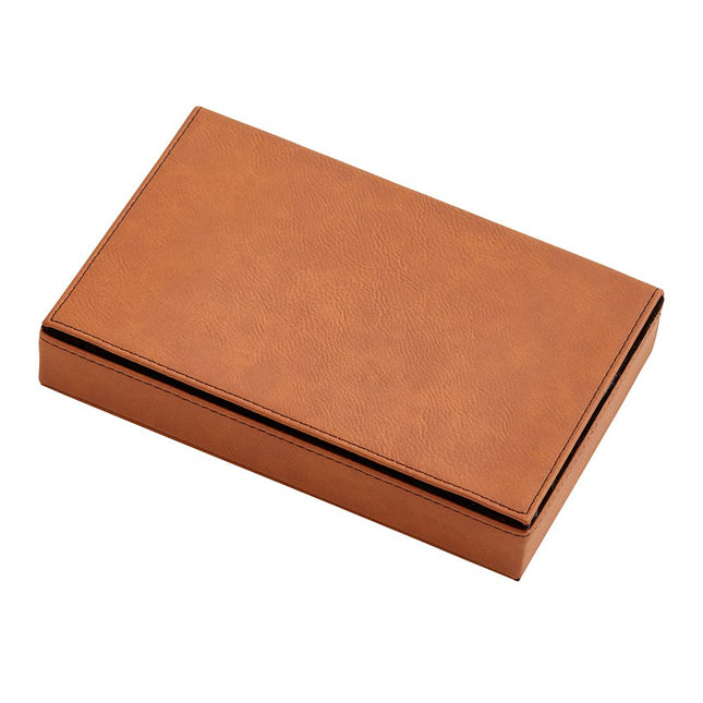 Leatherette 2 Card Deck Set, Caramel 5" X 7.75" by Creative Gifts