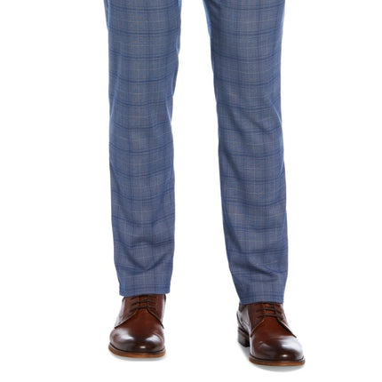 Perry Ellis Portfolio Men's Slim Fit Flat Front Dress Pants Blue Size 36X29 by Steals