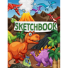 Sketchbook: 120 Blank Pages with a Cute Dino Character (Sketchbook for Kids)