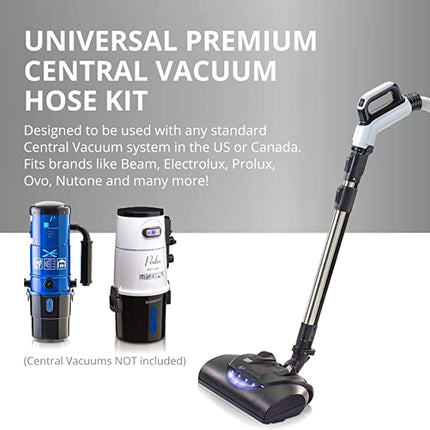Premium Prolux 35 ft Universal Central Vacuum Hose Kit With Wessel Werk Power Nozzle by Prolux Cleaners