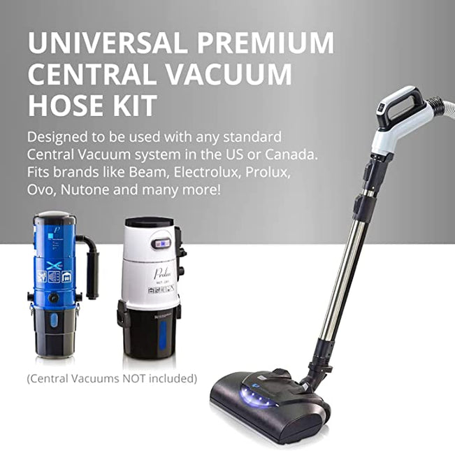 Premium Prolux 35 ft Universal Central Vacuum Hose Kit With Wessel Werk Power Nozzle by Prolux Cleaners