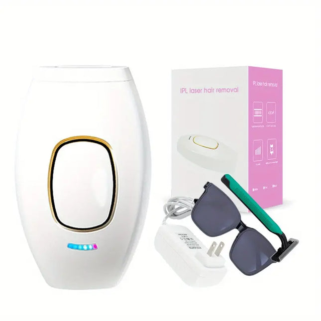 IPL Hair Removal Device, 500,000 Flashes, 5 Levels, Painless Permanent Epilation, Photon Technology