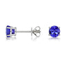 925 Sterling Silver Genuine Tanzanite Gemstone Earrings - 1
