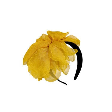 Oversized and exaggerated handmade fabric flower versatile headband