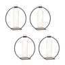 Modern Hanging Bottle Vase in Circle Stand (Set of 4)