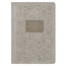 Christian Art Gifts Inspirational Zippered Journal, My Grace Is Sufficient for You Wide Ruled Notebook, 2 Cor. 12:9 Bible Verse, Taupe Vegan Leather,
