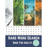 Hard Word Search Book For Adults Seasons Theme: Large Print Puzzle Book Gift With Solutions