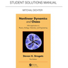 Student Solutions Manual for Non Linear Dynamics and Chaos: With Applications to Physics, Biology, Chemistry, and Engineering