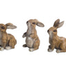 Carved Stone Garden Rabbit Figurine (Set of 6)