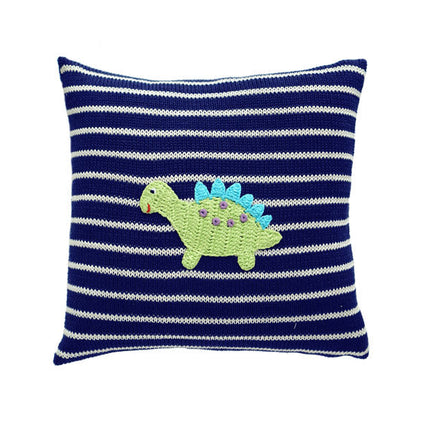 Dinosaur 10" Pillow, Navy by Melange Collection