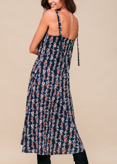 Floral V-Neck Sleeveless Maxi Dress by Shop at Konus