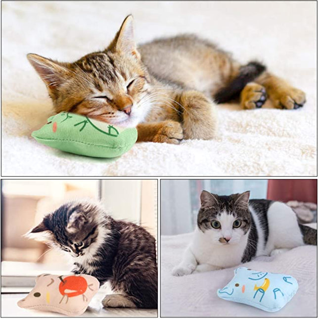 5Pc Cat Toys for Indoor Cats - 5PCS Plush Cat Chew Toys Teething Interactive Catnip Fi... by Js House