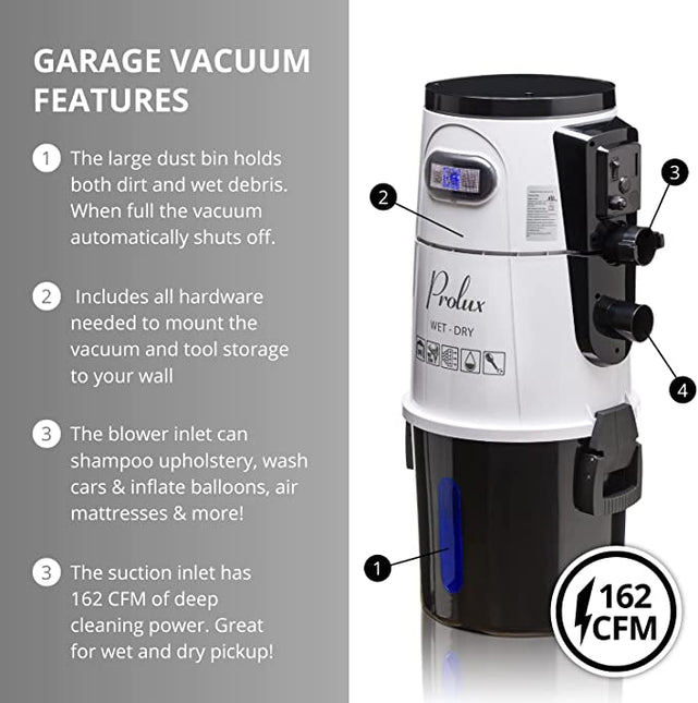 Prolux Wet/Dry Garage Vacuum, Shampooer, Blower and Detailer by Prolux Cleaners