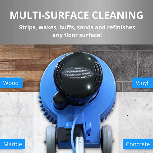 Prolux Core 13" Heavy Duty Commercial Polisher Floor Buffer Machine Scrubber and 5 Pads by Prolux Cleaners