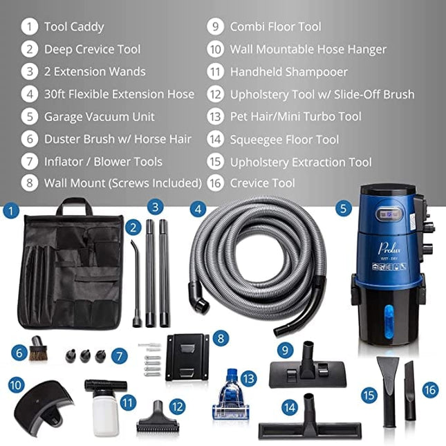 Blue Prolux Wet/Dry Garage Vacuum, Shampooer, Blower and Detailer by Prolux Cleaners