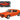 1969 Pontiac GTO Judge Orange with Stripes 1/24 Diecast Model Car by Motormax