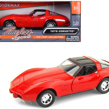 1979 Chevrolet Corvette Red 1/24 Diecast Model Car by Motormax
