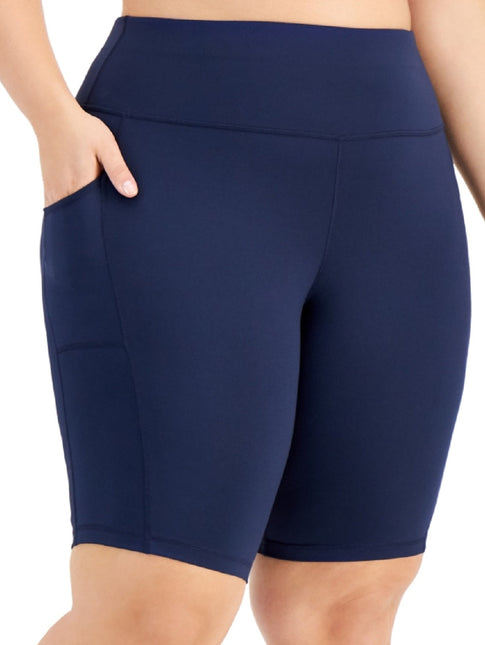 ID Ideology Women's Pull On Bicycle Shorts Blue by Steals