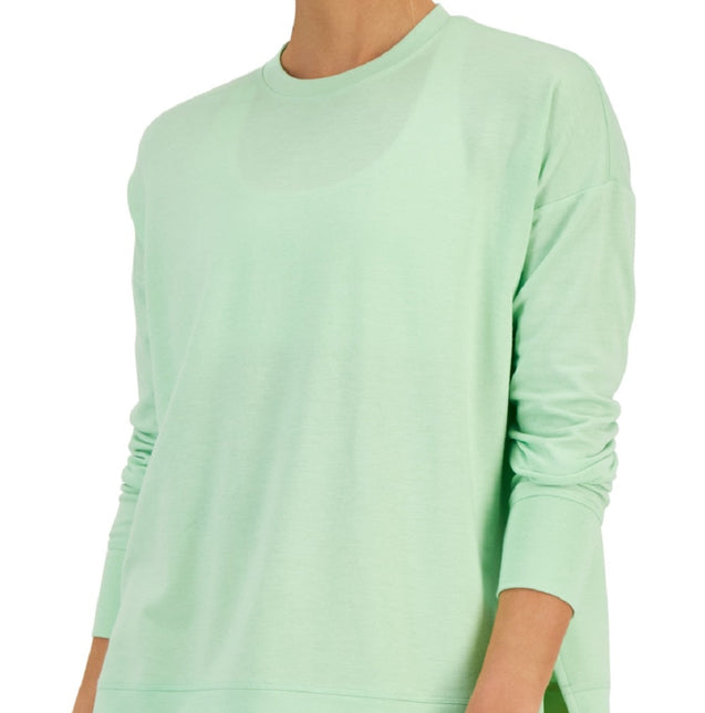 ID Ideology Women's Active Solid Crewneck Top Green by Steals