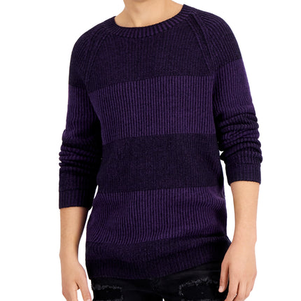 INC International Concepts Men's Plaited Crewneck Sweater Purple Size Small by Steals