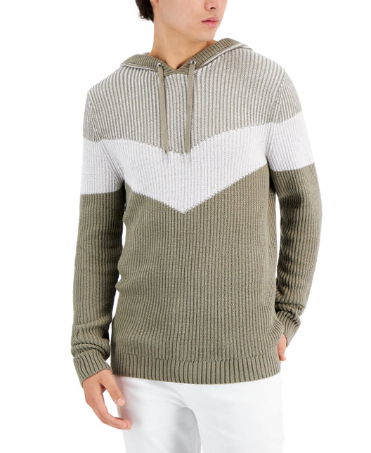 INC International Concepts Men's Colorblocked Hoodie Sweater Green Size XX-Large by Steals