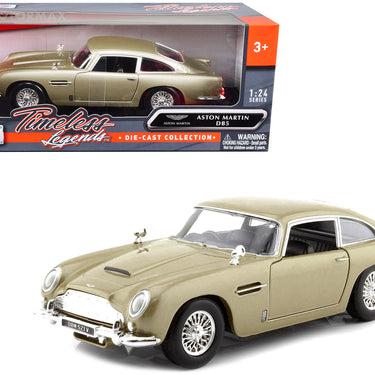 Aston Martin DB5 RHD (Right Hand Drive) Gold Metallic "Timeless Legends" Series 1/24 Diecast Model Car by Motormax