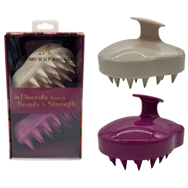 2 Pack Wet or Dry Scalp Massagers