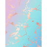 Notebook: Deep Blue and Pastel Hue Marble and Rose Gold - 8.5 x 11, 150 Wide Ruled Pages - Gift for Women and Teen Girls