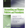 Accounting and Finance Policies and Procedures, (with Url)