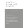 Modern Language Review (110: 3) July 2015