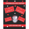 Personalized Love Coupons: Gifts For Him And Her: Lovers Treat With These 36 Colour Personalized Love Coupons! (Valentines Day Special)