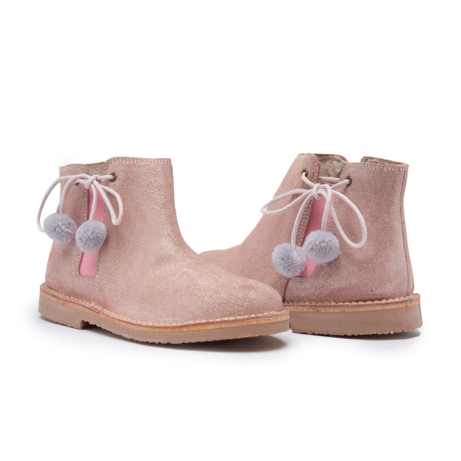 PomPom Chelsea Boots in Rose by childrenchic