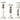 Ivory Candle Holder with Wood Accent (Set of 3)