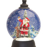 LED Snow Globe Ball with Santa and Deer Figure 9.25"D