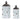 White Wood Lantern with Ornate Frosted Glass (Set of 2)