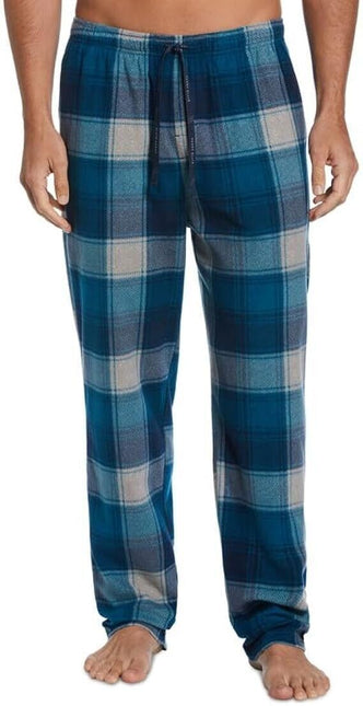 Perry Ellis Portfolio Men's Heather Plaid Pajama Pants Blue Size Large by Steals