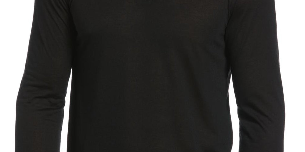 Perry Ellis Portfolio Men's Henley Thermal Sleep Shirt Black Size Medium by Steals
