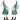 Iron Metal Standing Garden Gnome with Flower (Set of 2)
