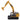 CAT Caterpillar 320F L Hydraulic Excavator Yellow and Black 1/64 Diecast Model by Diecast Masters