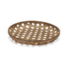Large Round Bamboo Wooden Tray 22.25"D