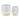 Two Tone Porcelain Planter with Leaf Design (Set of 2)