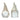 Modern Terra Cotta Gnome Figurine with Marble Finish (Set of 2)