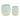 Two-Tone Porcealin Planter with Leaf Design (Set of 2)