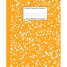 Marbled Composition Notebook: Orange Marble Wide Ruled Paper Subject Book