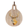 Deer Print Cutting Board Decor 7.75"D