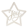 Beaded Wood Star with Joy Sentiment (Set of 2)